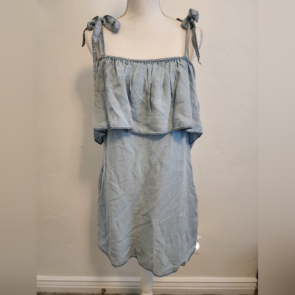 Sanctuary Off The Shoulder Chambray Dress NWT sz L